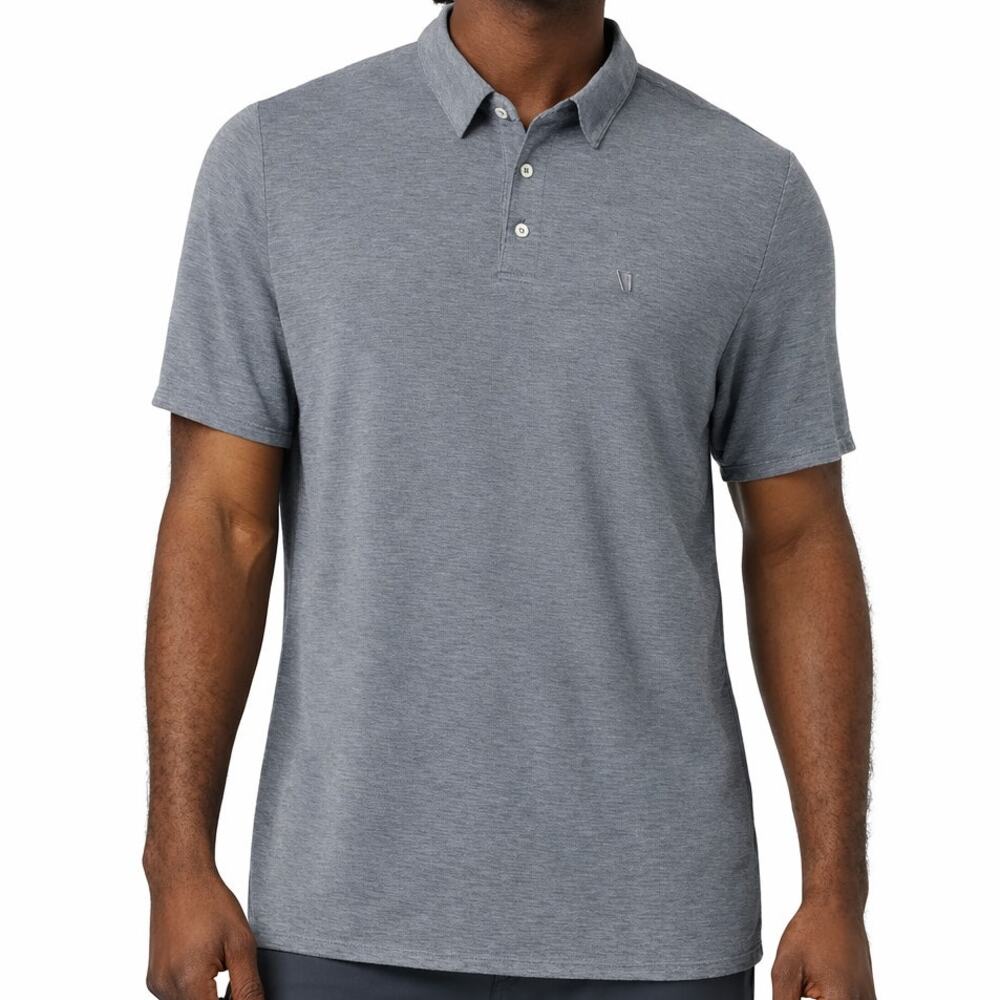 Vuori Men's‎ Knit Twill Polo in Heather Gray Medium